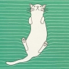 Średni Zeszyt - Koty - Feline Fine (Bold Green)