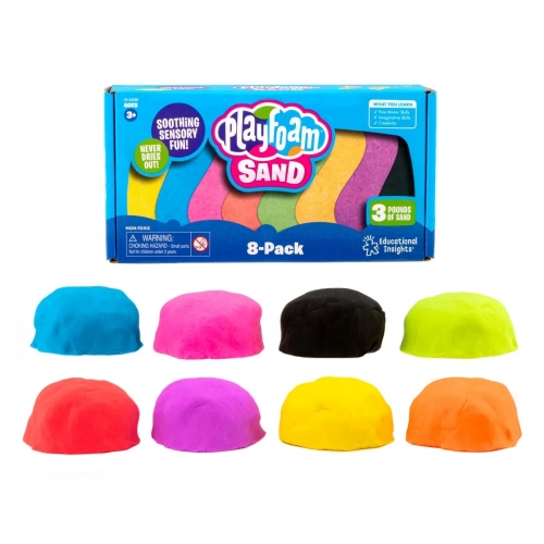 Playfoam Sand, Zestaw Sensoryczny - Piasek kinetyczny - 8 Pack