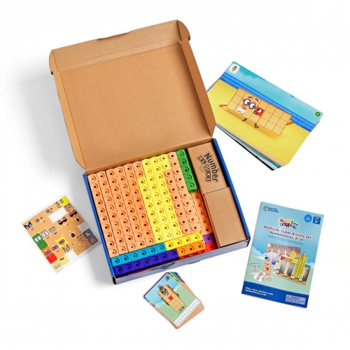 Klocki, Kostki matematyczne, Zestaw edukacyjny 21-30, MathLink Cubes, Numberblocks