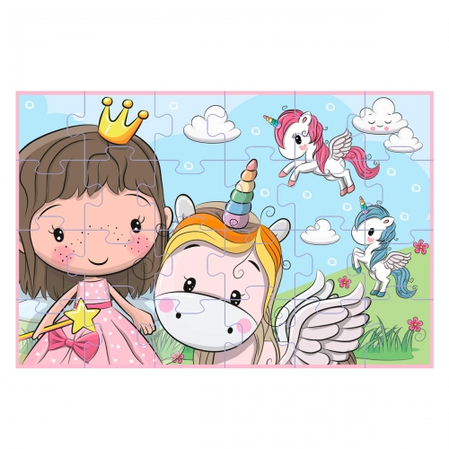 Puzzle dla dzieci w walizce, 24 el. Lillie i Ellie