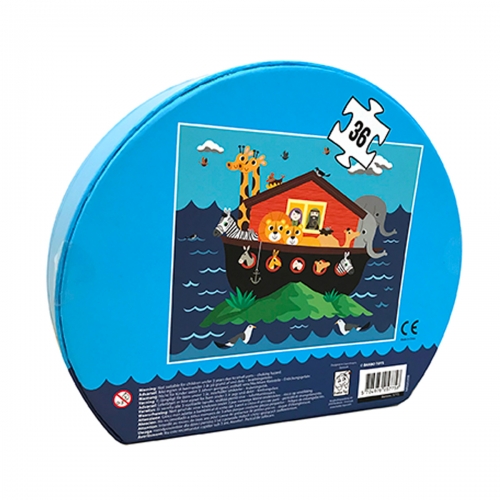 Puzzle dla dzieci w ozdobnym pudełku, 36 el., Arka Noego