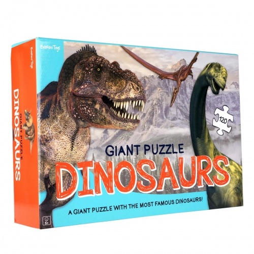 Gigantyczne Puzzle Podłogowe, Dinozaury, 120 el.