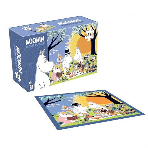Puzzle Podłogowe Dla Najmłodszych, Muminki - Piknik 36 el. 65 cm x 65 cm