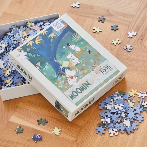 Puzzle Artystyczne, Muminki, 1000 el. - Zabawa w Lesie