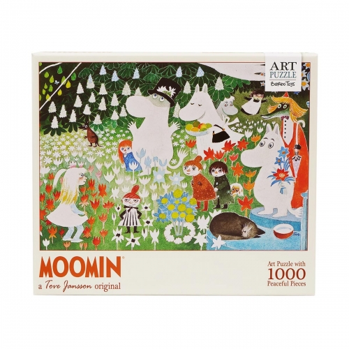 Puzzle Artystyczne, Muminki, 1000 el. - Kwiatowy Ogród