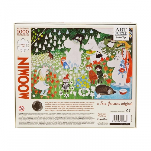 Puzzle Artystyczne, Muminki, 1000 el. - Kwiatowy Ogród