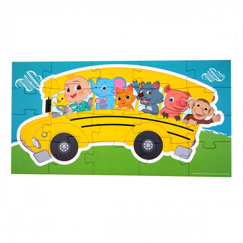 Puzzle dla dzieci w ozdobnym pudełku, Autobus, Cocomelon