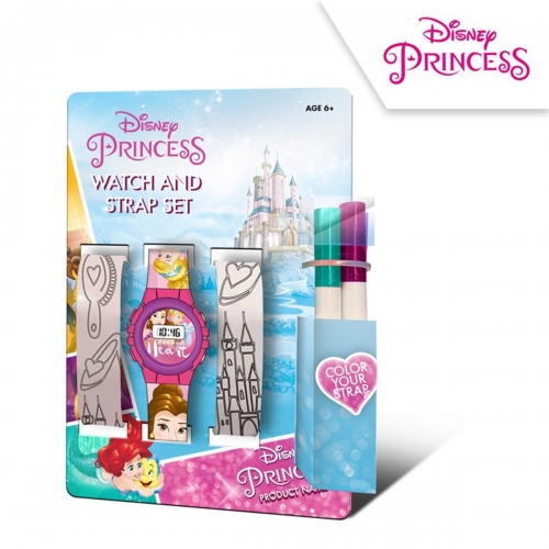 Księżniczki Disneya, Zegarek Elektroniczny Plus Dwa Paski Do Malowania