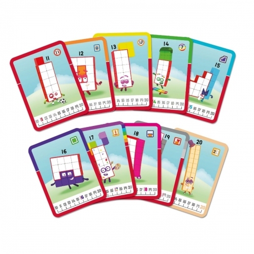 Klocki, Kostki matematyczne, Zestaw edukacyjny 11-20, MathLink Cubes, Numberblocks