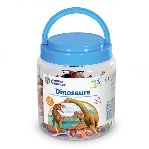 Figurki do nauki liczenia, Dinozaury, Zestaw 60 szt.