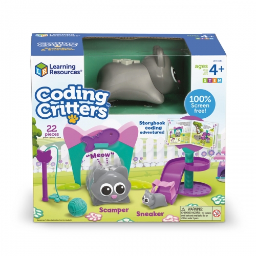 Coding Critters™ Scamper, Sneaker, Robot do nauki programowania dla dzieci, Kotek