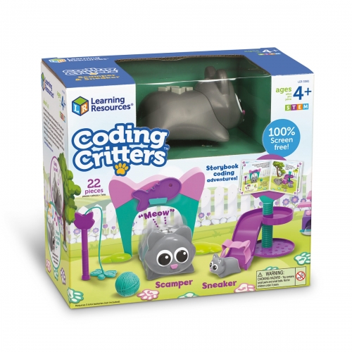 Coding Critters™ Scamper, Sneaker, Robot do nauki programowania dla dzieci, Kotek