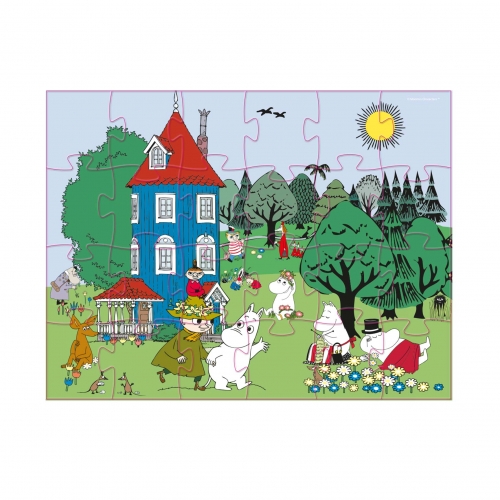 Puzzle dla dzieci w ozdobnym pudełku, 24 el., Muminek, Muminki