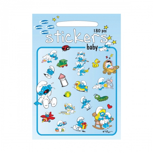 Zestaw Naklejek 180 szt., Baby - SMERFY, Barbo Toys