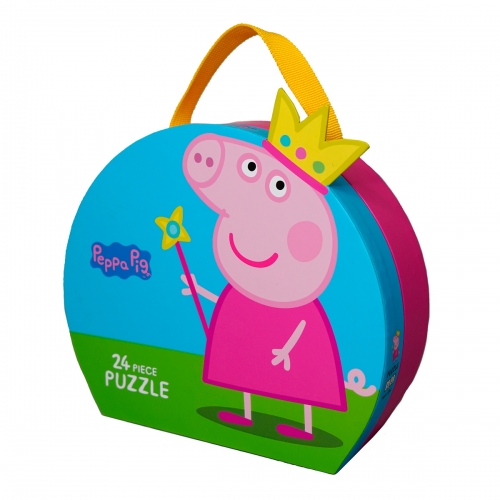 Puzzle w Ozdobnym Pudełku -  Walizce, Księżniczka, 24 el., Świnka Peppa