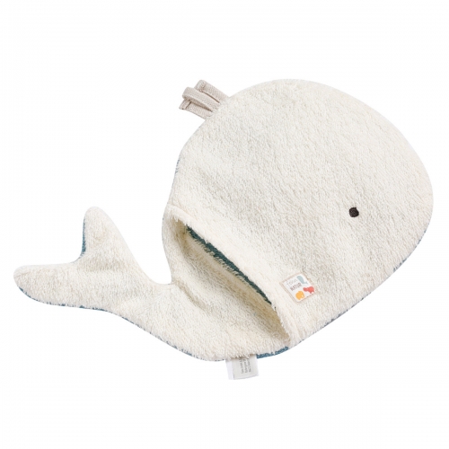 Ręcznik z Kapturem i Myjką, Wieloryb, z kolekcji: Natura