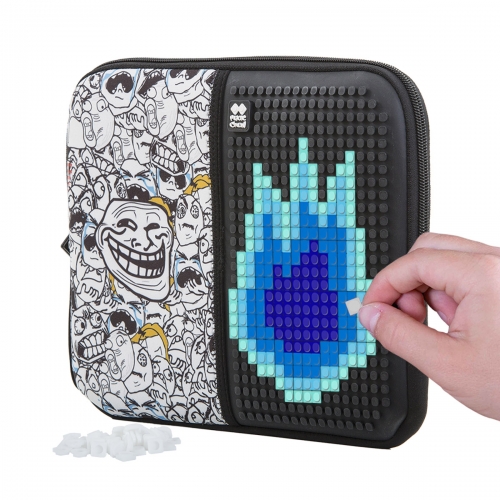 Neoprenowy Futerał na Tablet, Saszetka, PIXIE CREW, Trollface, Czarny Panel