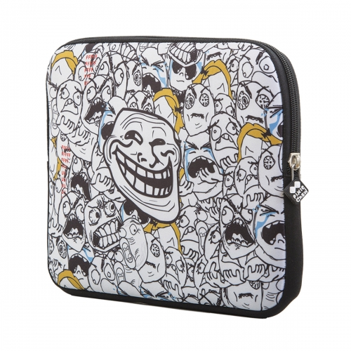 Neoprenowy Futerał na Tablet, Saszetka, PIXIE CREW, Trollface, Czarny Panel