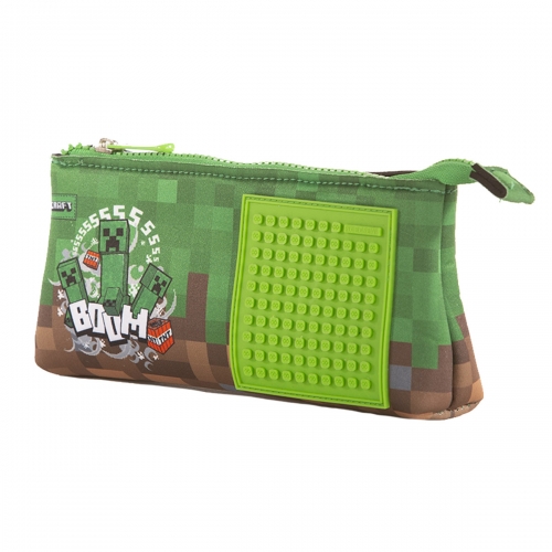 MINECRAFT, Neoprenowy Piórnik na Suwak, Kosmetyczka, Saszetka, PIXIE CREW