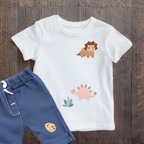 Naprasowanki, Naplamki, Termo Naklejki na Ubrania DTF - Dinozaury 2