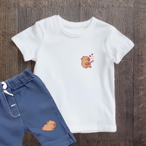 Naprasowanki, Naplamki, Termo Naklejki na Ubrania DTF - Kapibara