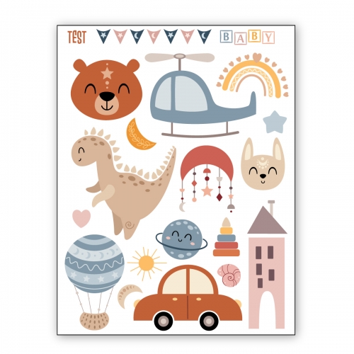 Naprasowanki, Naplamki, Termo Naklejki na Ubrania DTF - Boho Baby