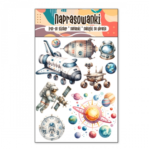 Naprasowanki, Naplamki, Termo Naklejki na Ubrania DTF - Kosmos