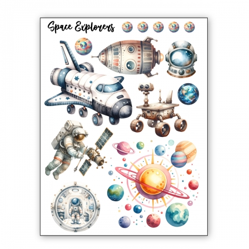 Naprasowanki, Naplamki, Termo Naklejki na Ubrania DTF - Kosmos