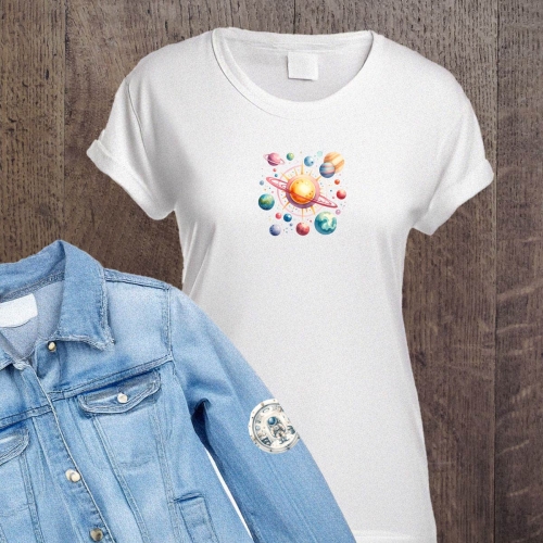 Naprasowanki, Naplamki, Termo Naklejki na Ubrania DTF - Kosmos