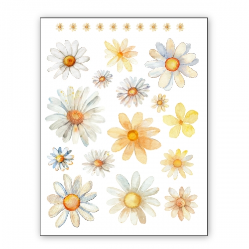 Naprasowanki, Naplamki, Termo Naklejki na Ubrania DTF - Stokrotki