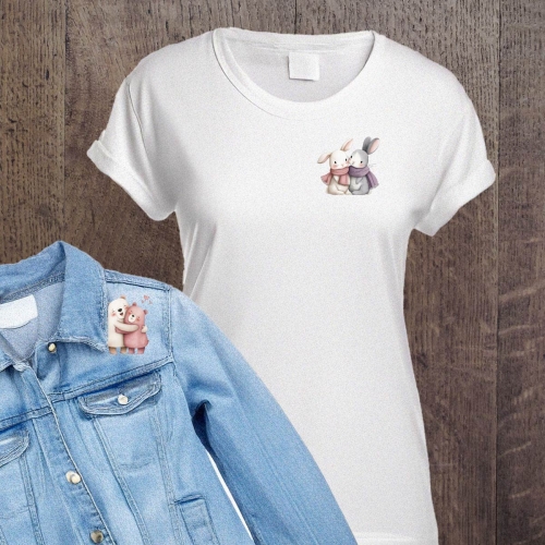 Naprasowanki, Naplamki, Termo Naklejki na Ubrania DTF - Miłość