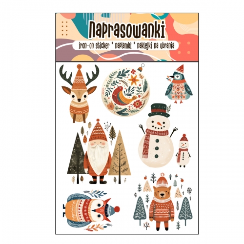 Naprasowanki, Naplamki, Termo Naklejki na Ubrania DTF - Święta