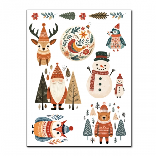 Naprasowanki, Naplamki, Termo Naklejki na Ubrania DTF - Święta