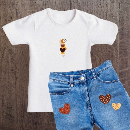 Naprasowanki, Naplamki, Termo Naklejki na Ubrania DTF - Serca