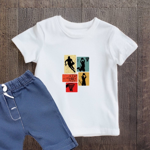 Naprasowanki, Naplamki, Termo Naklejki na Ubrania DTF - Koszykówka 5el.