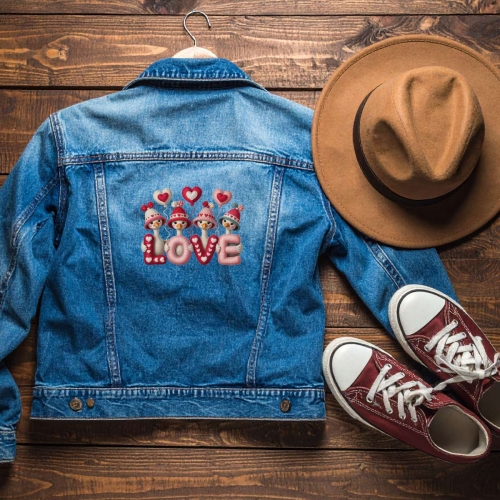 Naprasowanki, Naplamki, Termo Naklejki na Ubrania DTF - XOXO, Gęsi