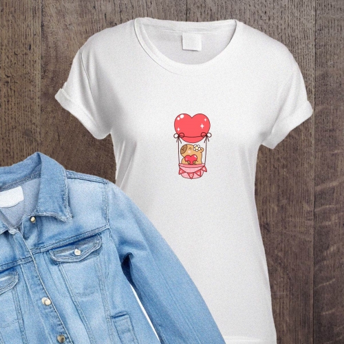 Naprasowanki, Naplamki, Termo Naklejki na Ubrania DTF - Kapibara Love