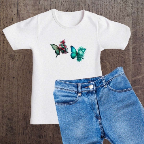 Naprasowanki, Naplamki, Termo Naklejki na Ubrania DTF - Motyle 6 el.