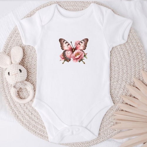 Naprasowanki, Naplamki, Termo Naklejki na Ubrania DTF - Motyle 6 el.