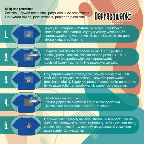 Naprasowanki, Naplamki, Termo Naklejki na Ubrania DTF - Motyle 6 el.