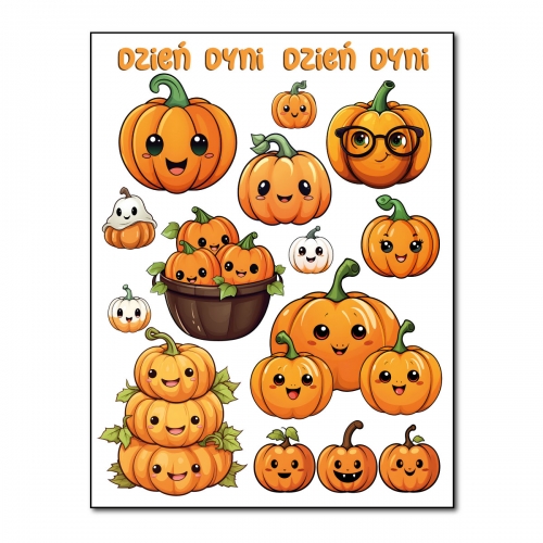 Naprasowanki, Naplamki, Termo Naklejki na Ubrania DTF - Dynie