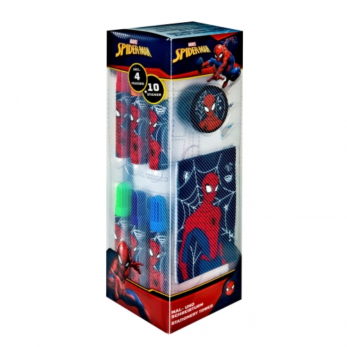 Zestaw Przyborów Szkolnych Z Kolorowankami  35 El., Spider-Man