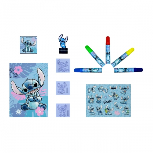 Duże Stemple, Stempel Figurka 2D, Flamastry, Naklejki, Zestaw Kreatywny, Stitch