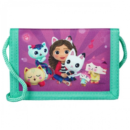 Portfel Zamykany na Rzep, Saszetka, dla dzieci, Koci Domek Gabi