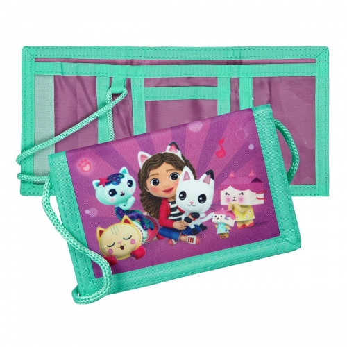 Portfel Zamykany na Rzep, Saszetka, dla dzieci, Koci Domek Gabi