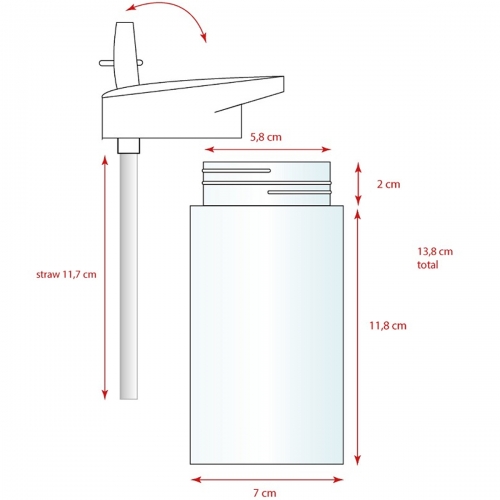 Butelka ze Słomką, Bidon dla dzieci, 450 ml,.Stitch