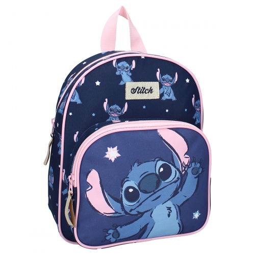Plecak Przedszkolny z Kieszenią, Stitch Granatowy