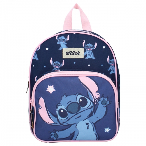 Plecak Przedszkolny z Kieszenią, Stitch Granatowy
