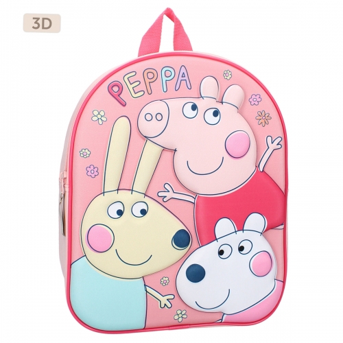 Plecak Przedszkolny 3D, Świnka Peppa, Pink