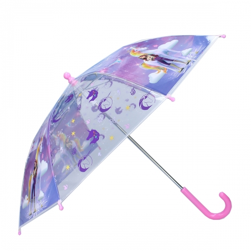 Parasol dziecięcy Unicorn Academy Rainy Days, Jednorożec, 71cm, fioletowy